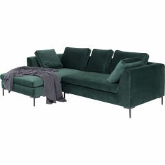 Sofa Gianni Kadife Koyu Yeşil Sol Köşe Takımı