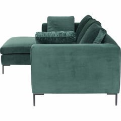Sofa Gianni Kadife Koyu Yeşil Sol Köşe Takımı