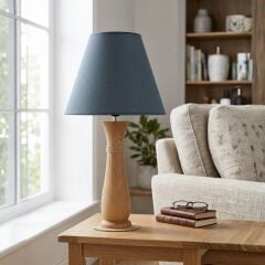 Levan Kahverengi Gövde Antrasit Başlık Dekoratif Abajur