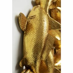 School of Koi Gold Duvar Objesi 102cm