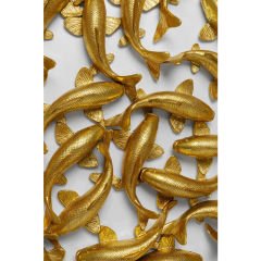 School of Koi Gold Duvar Objesi 160cm