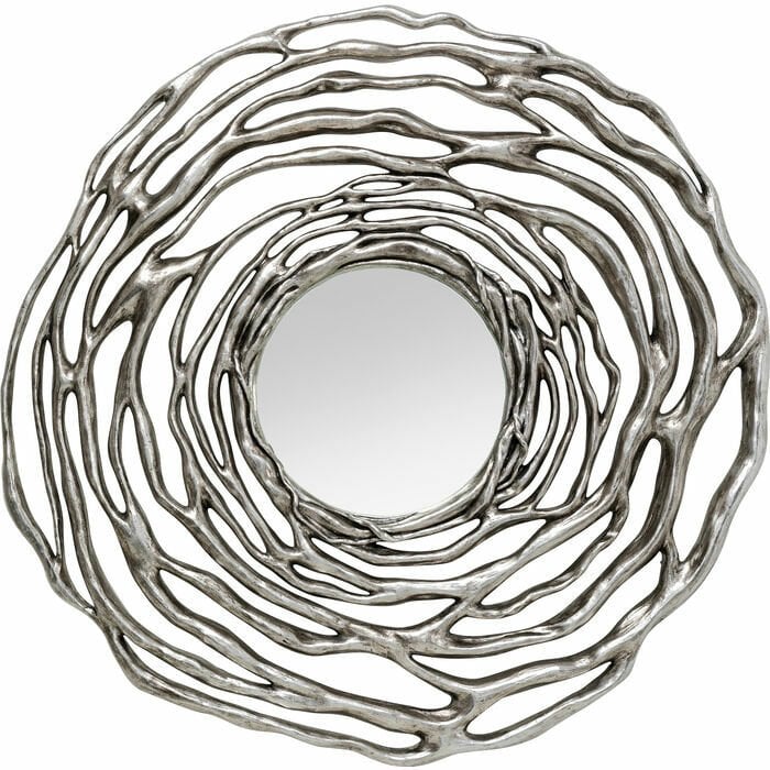 Twiggy Gümüş Wall Mirror