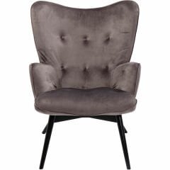 Black Vicky Velvet Grey Masif Berjer