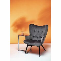 Black Vicky Velvet Grey Masif Berjer