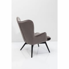 Black Vicky Velvet Grey Masif Berjer