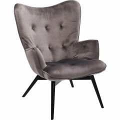 Black Vicky Velvet Grey Masif Berjer