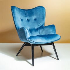 Black Vicky Velvet Bluegreen Masif Berjer