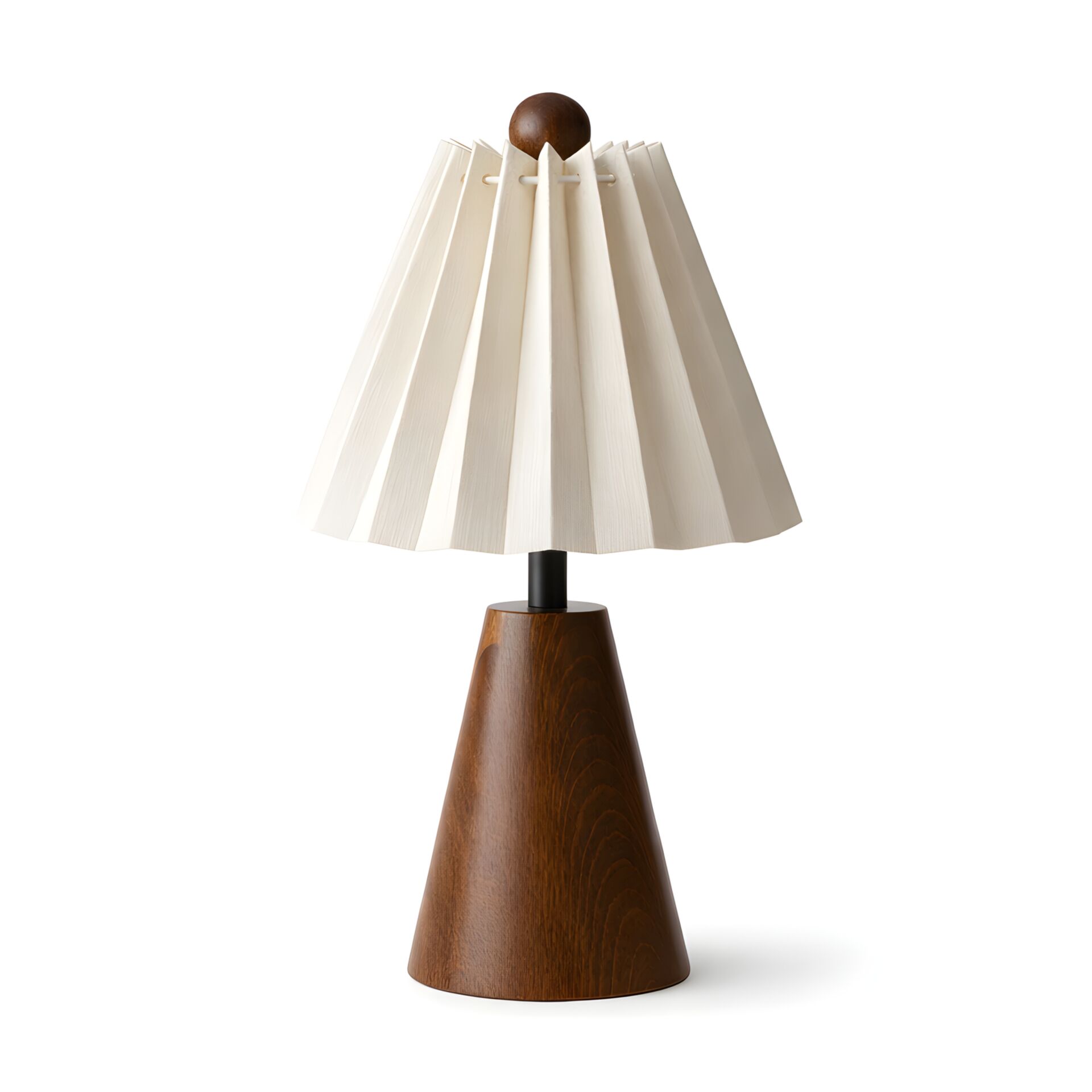 Rossa Kahverengi Gövde Krem Başlık Dekoratif Abajur