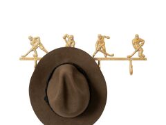 Ice Hockey Wall Hanger Gold