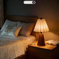 Rossa Kahverengi Gövde Krem Başlık Dekoratif Abajur