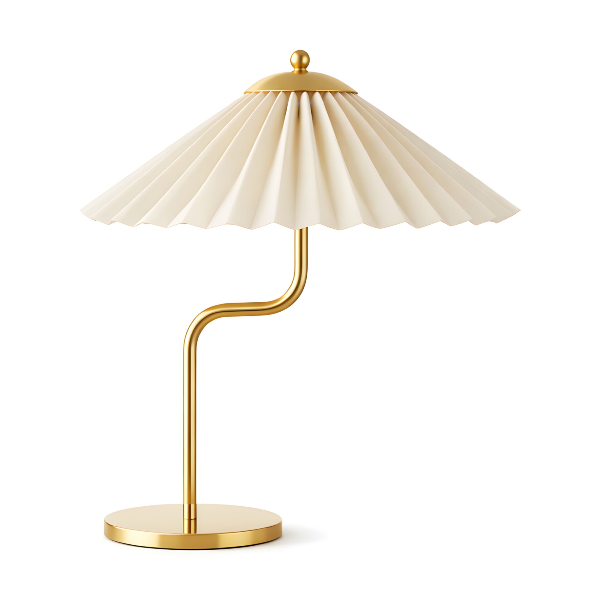 Avelis Gold Gövde Krem Başlık Dekoratif Abajur