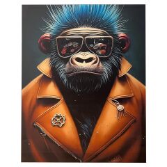 Glass Picture Punk Gorilla 60x80cm