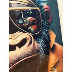 Glass Picture Punk Gorilla 60x80cm