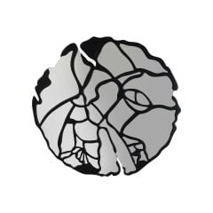 Wall Mirror Pieces Ø100cm Matt Black