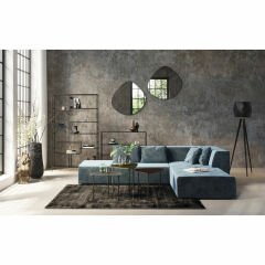 Loft Siyah Toz Boyalı Çelik Duvar Rafı