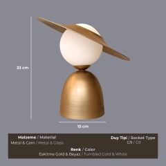 Vogue Eskitme Gold Masa Lambası