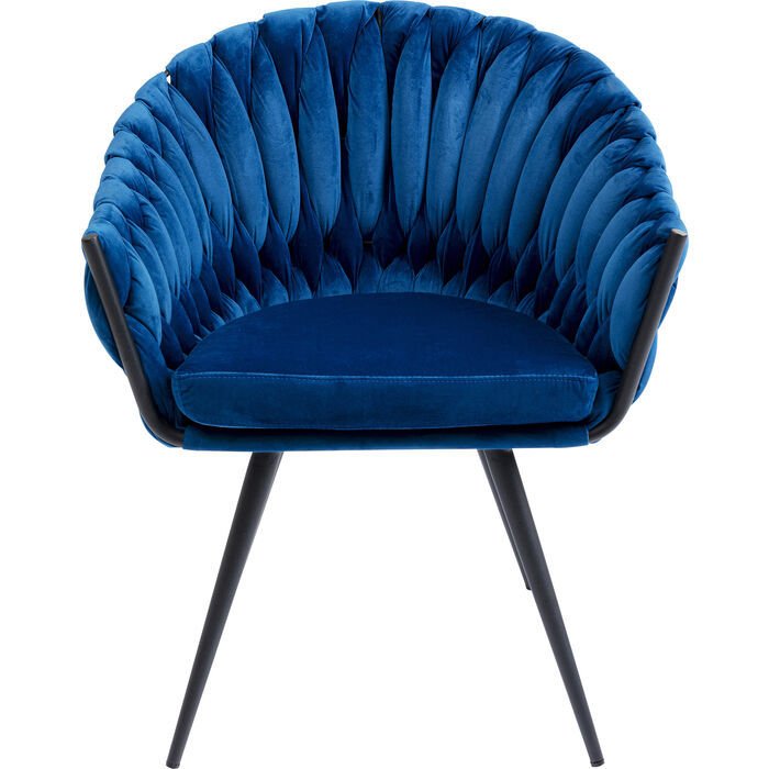 Armrest Mavi Çelik Sandalye