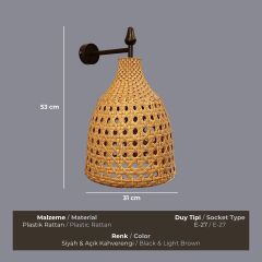 Boho Açık Kahverengi Aplik