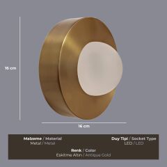 Solara Eskitme Gold Aplik