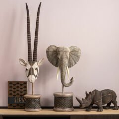 Antelope Head Pearls Dekoratif Obje