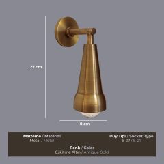 Vita Eskitme Gold Aplik