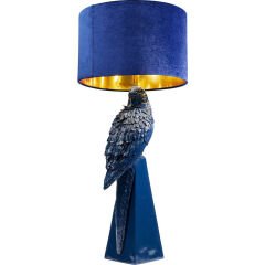 Parrot Mavi Pirinç Kaplama Masa Lambası 84 cm