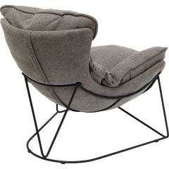Armchair With Stool Snuggle Grey Tabureli Berjer