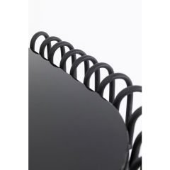 Console Wire Glass Black Yemek Masası
