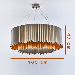 Bahar Metal Krom Sarı Endütriyel Avize 0490