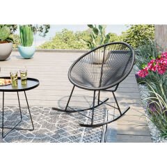 Rocking Chair Acapulco Black Sandalye
