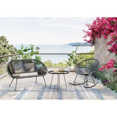 Rocking Chair Acapulco Black Sandalye