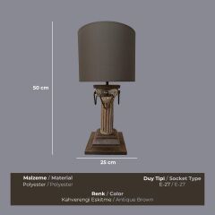 Agora Kahverengi Eskitme Abajur