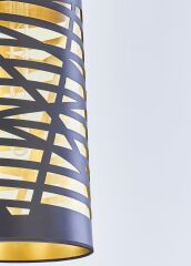 Çizgili Sarkıt Avize Siyah