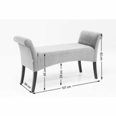 Motley Velvet Brown Bench