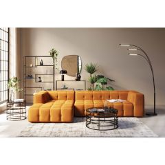Corner Sofa Salamanca Gold Brown Left Kanepe