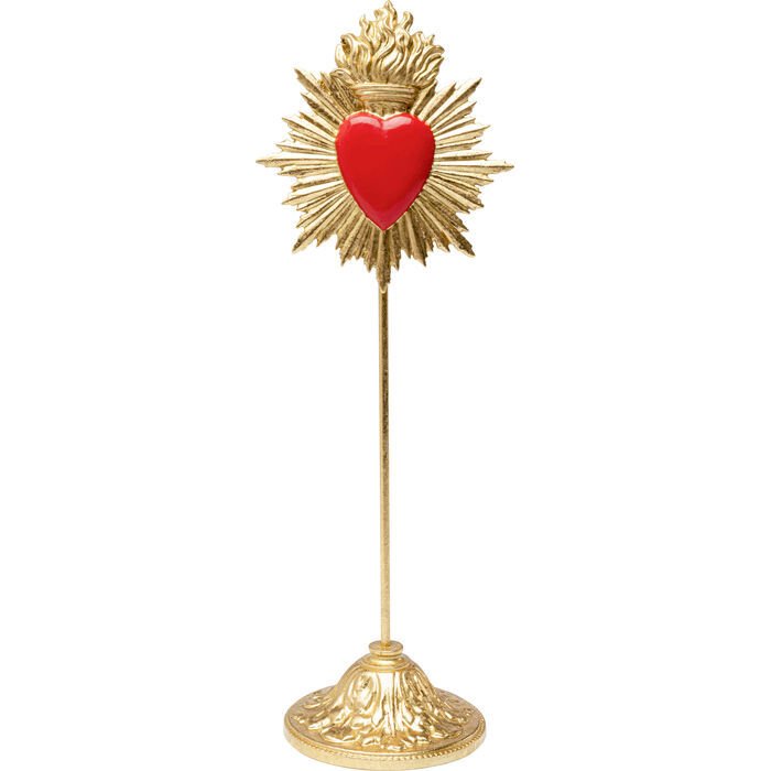 Deco Objekt Flaming Heart 31cm