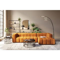 Corner Sofa Salamanca Gold Brown Right Kanepe