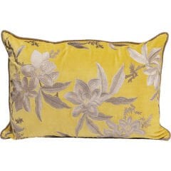 Cushion Lovely Flowers Yellow 60x40cm