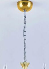 5 Kollu Cam Gövde Avize Bal Rengi