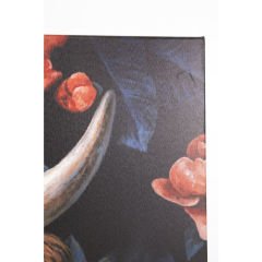 Canvas Picture Yak in Flower 140x90cm