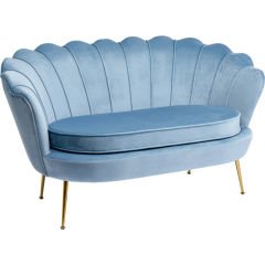 Water Lily 2-Seater Gold Aqua Kanepe