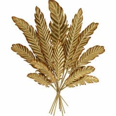 Leaf Bouquet Çelik Gold Duvar Süsü