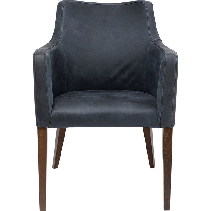 Chair With Armrest Mode Leather Anthracite Sandalye