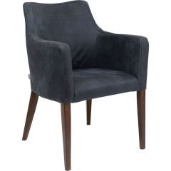 Chair With Armrest Mode Leather Anthracite Sandalye