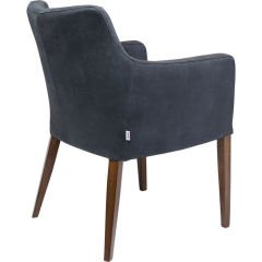 Chair With Armrest Mode Leather Anthracite Sandalye