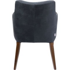 Chair With Armrest Mode Leather Anthracite Sandalye