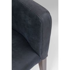 Chair With Armrest Mode Leather Anthracite Sandalye