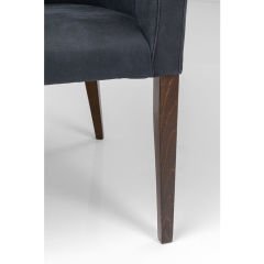 Chair With Armrest Mode Leather Anthracite Sandalye