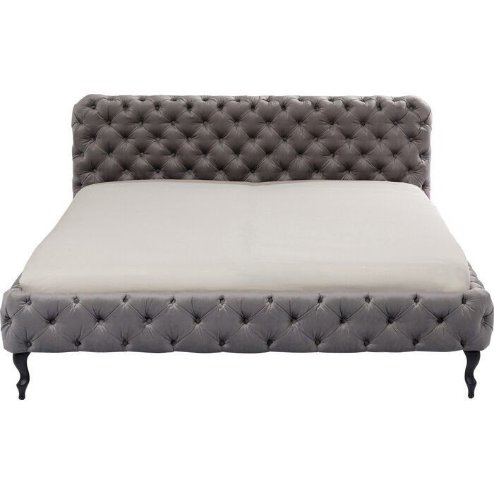 Desire Velvet Silver Grey Yatak 160x200 cm