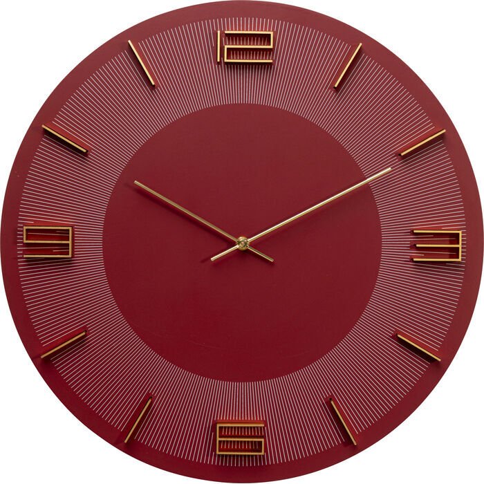 Wall Clock Leonardo Red/Gold Ø49cm
